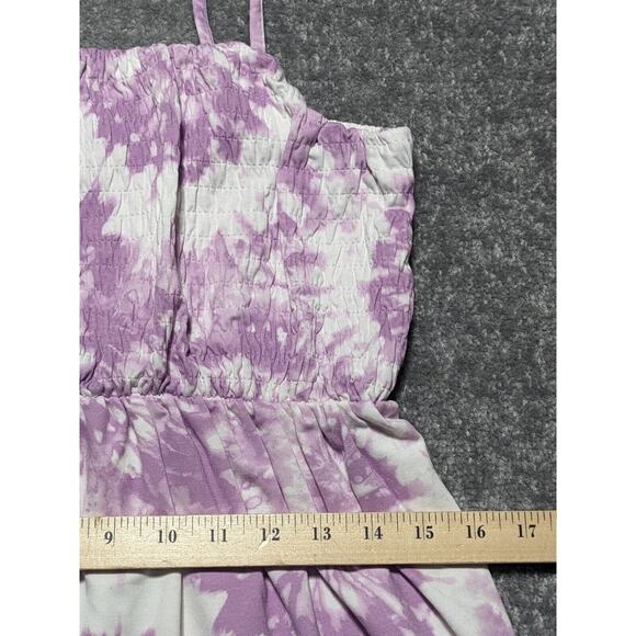 32 Degrees Cool Maxi Dress‎ Girls Size L 14/16 Purple Smocked Sleeveless Lined - Picture 12 of 13